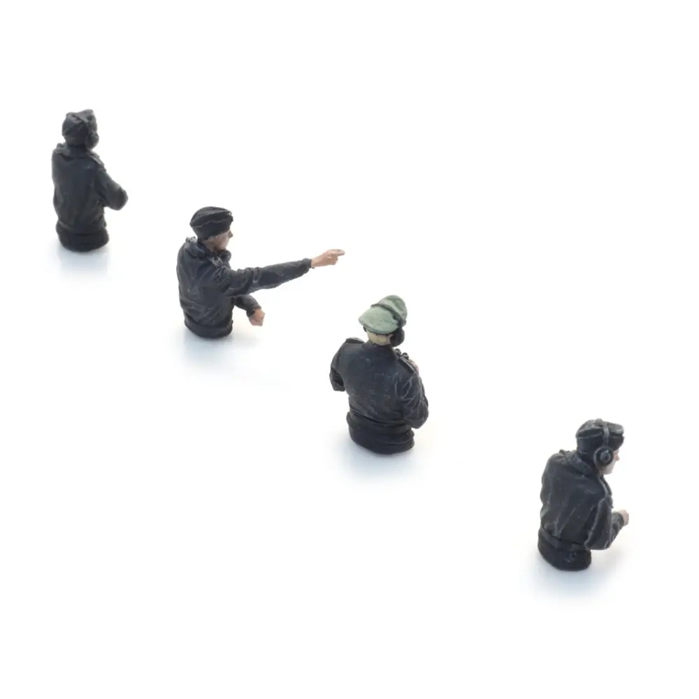 Équipage de char de la Wehrmacht - 4 personnages sans jambes - ARTITEC 5720010 - 1/72   - 3