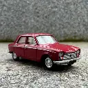 Voiture Peugeot 204 berline de 1968 rouge rubis - Sai 6254 - HO 1/87 - 3