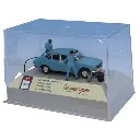 Voiture Peugeot 504 bleu canard, 2 pompistes et accessoires SAI 1924 - HO 1/87 - 2