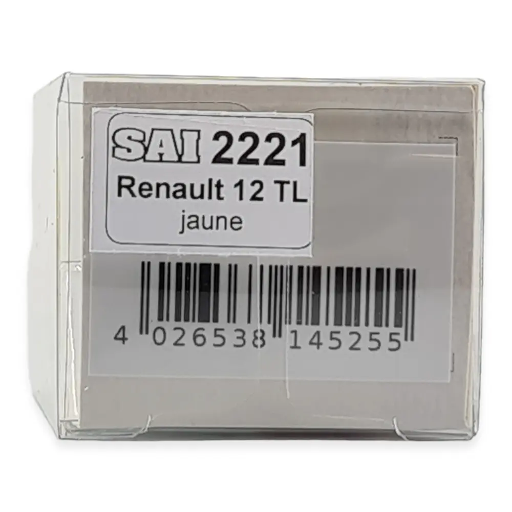 Voiture Renault 12 TL - livrée jaune - SAI 2221 - HO : 1/87 - 3