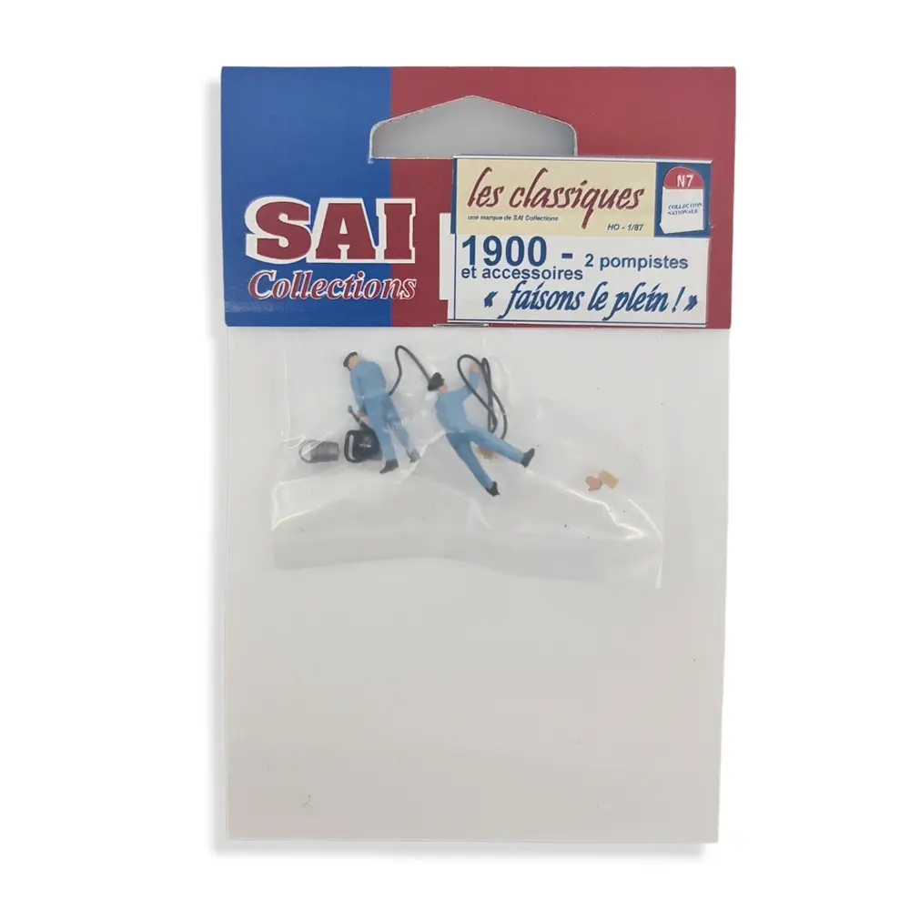 Lot de 2 pompistes avec leurs accessoires SAI 1900 - HO : 1/87 - 2