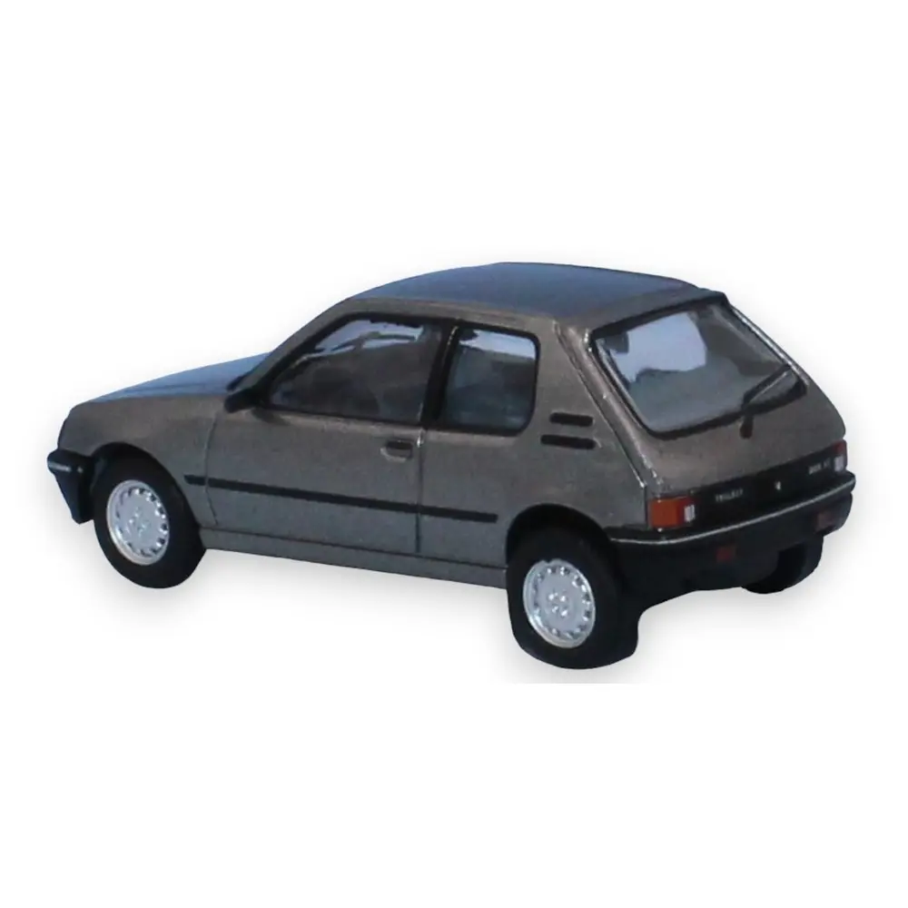 Voiture Peugeot 205 XT - SAI 6305 - HO : 1/87 - gris Winchester métallisé - 2