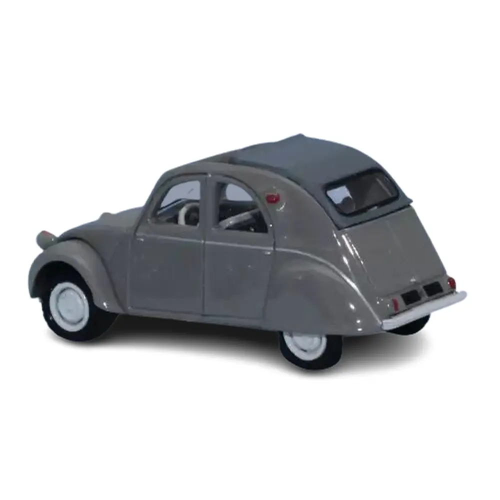 Voiture Citroën 2cv AZLP 1958, grise, capote ouverte SAI 6010 - HO 1/87 - 2