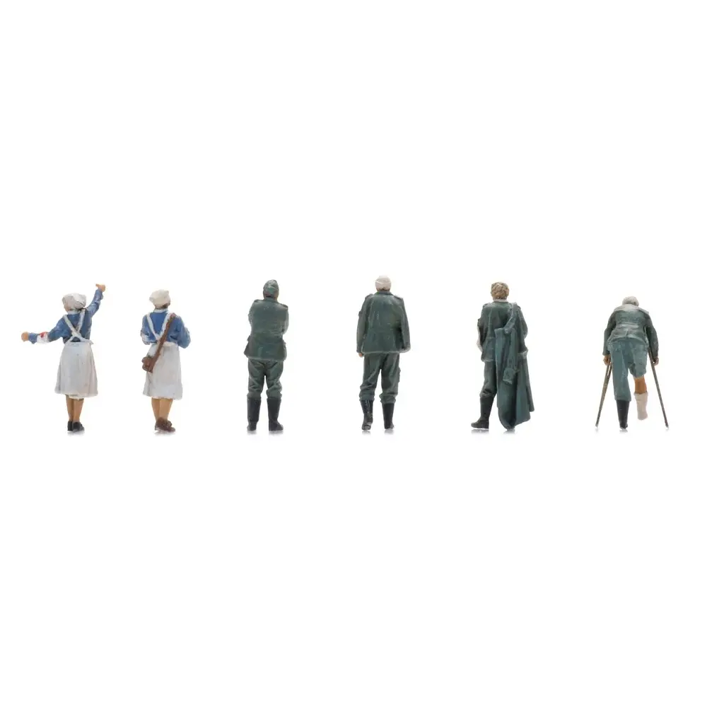 Soldats blessés de la Wehrmacht + infirmières - ARTITEC 5870112 - HO 1/87 - 2