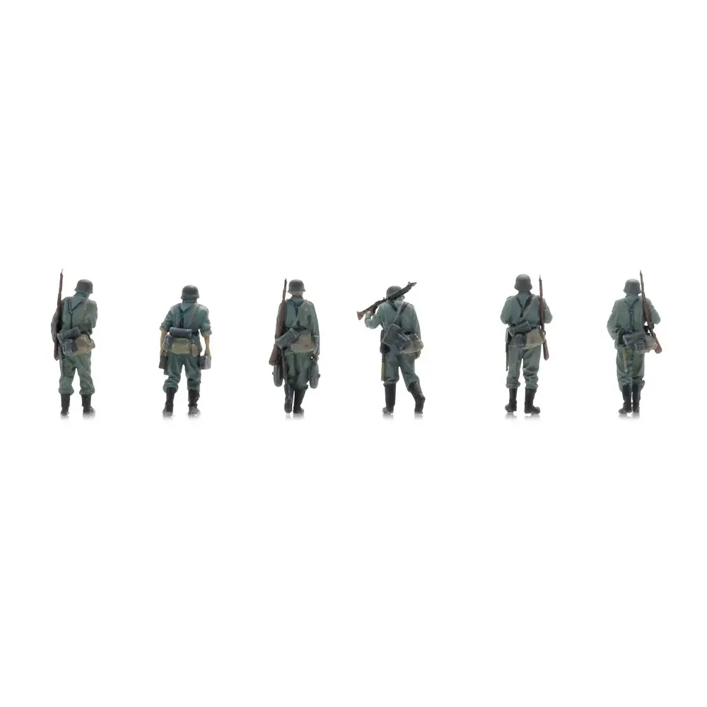Infanterie de la Wehrmacht en marche vers la ligne de front, lot de 6 - Artitec 5870062 - HO 1/87 - 2