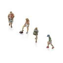 Lot de 4 personnages faisant la vaisselle - La vie en camping - ARTITEC 5160014 - N 1/160 - 3