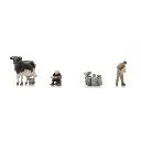 Les producteurs laitiers - 2 personnages et 1 vache - ARTITEC 5160039 - N 1/160  - 3
