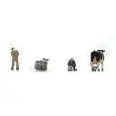 Les producteurs laitiers - 2 personnages et 1 vache - ARTITEC 5160039 - N 1/160  - 4