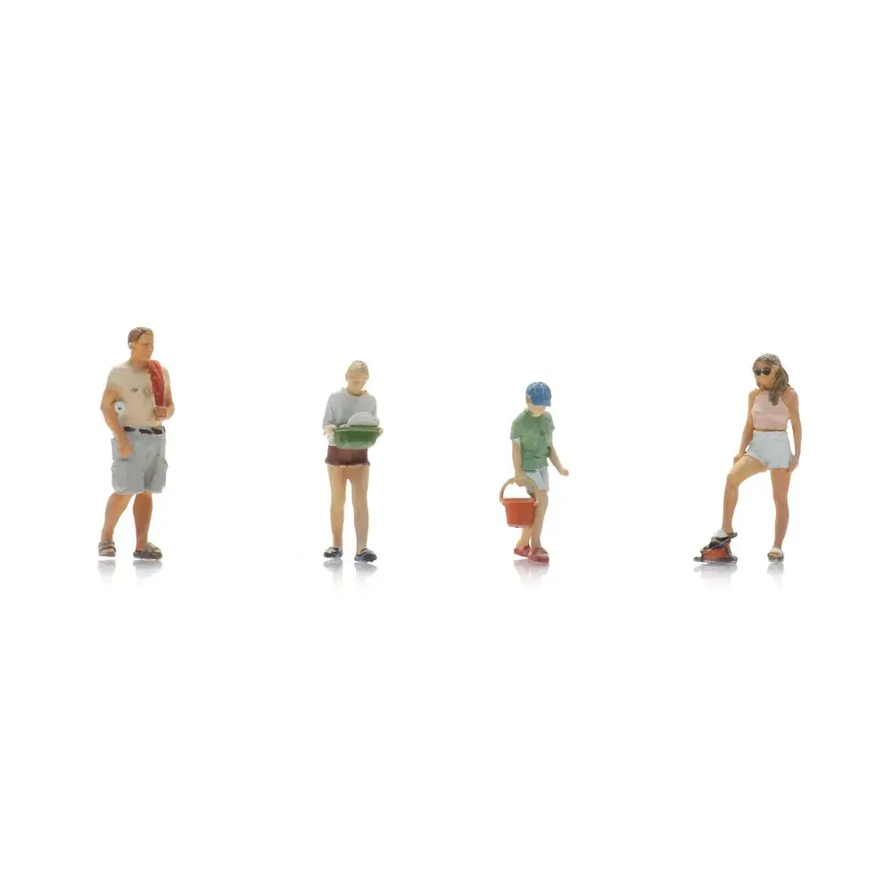 Lot de 4 figurines "La vie en camping" - Artitec 5870096 - HO 1/87 - 3