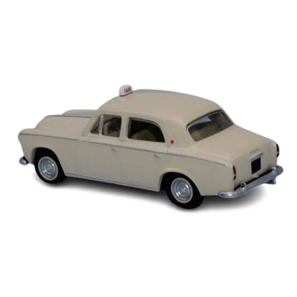 Voiture TAXI Peugeot 403 limousine 8cv 1959 beige ivoire SAI 6210 - HO 1/87 - 2