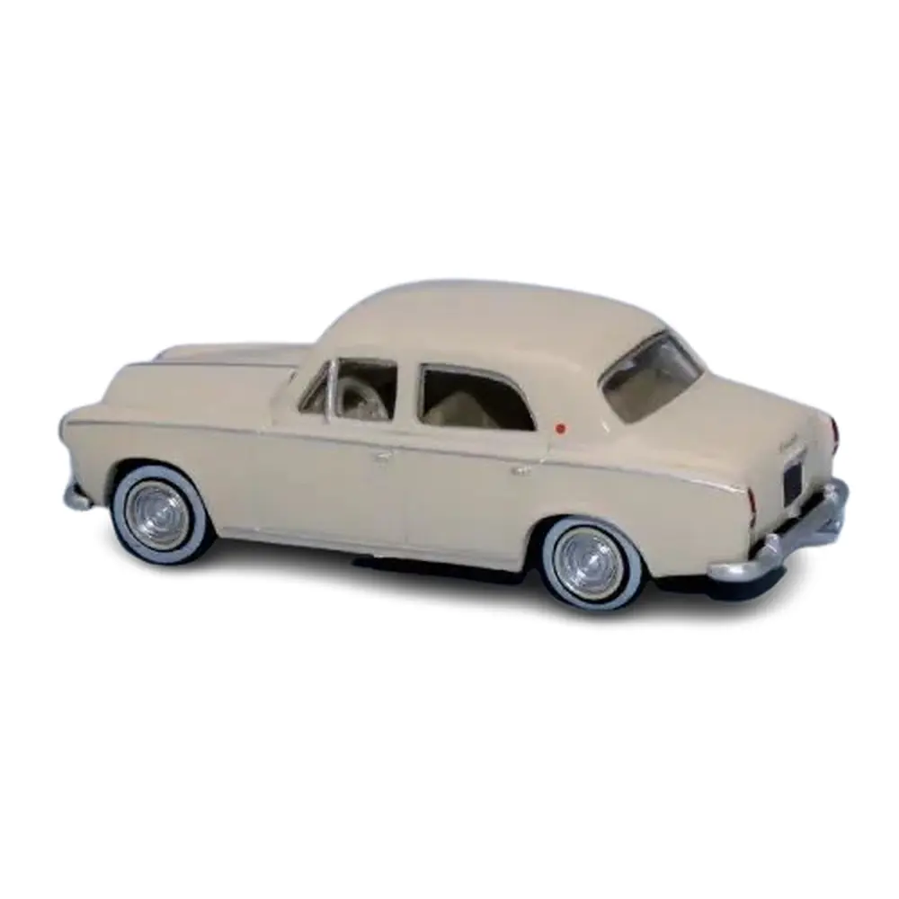 Voiture Peugeot 403 limousine, 1959 beige ivoire version luxe SAI 6201 - HO 1/87 - 2