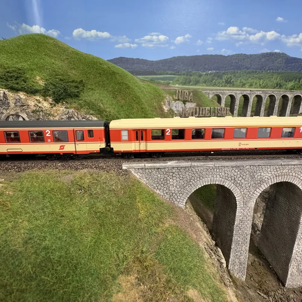 Coffret de 2 voitures voyageurs du train "Arlberg-Express" - ROCO 6200079 - ÖBB - HO 1/87 - EP. IV - 2R - 7