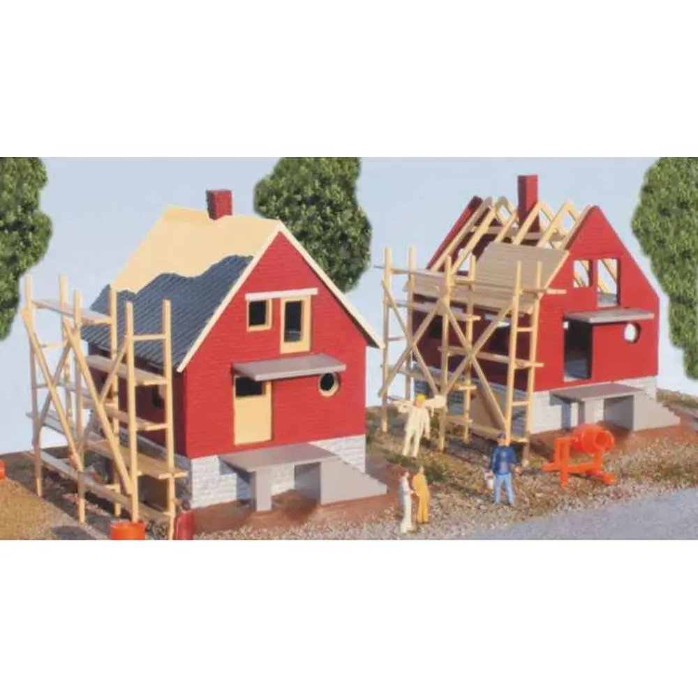 2 Maisons en Construction - SAI 210 - HO 1/87 - 110 x 90 x 85 mm - 2