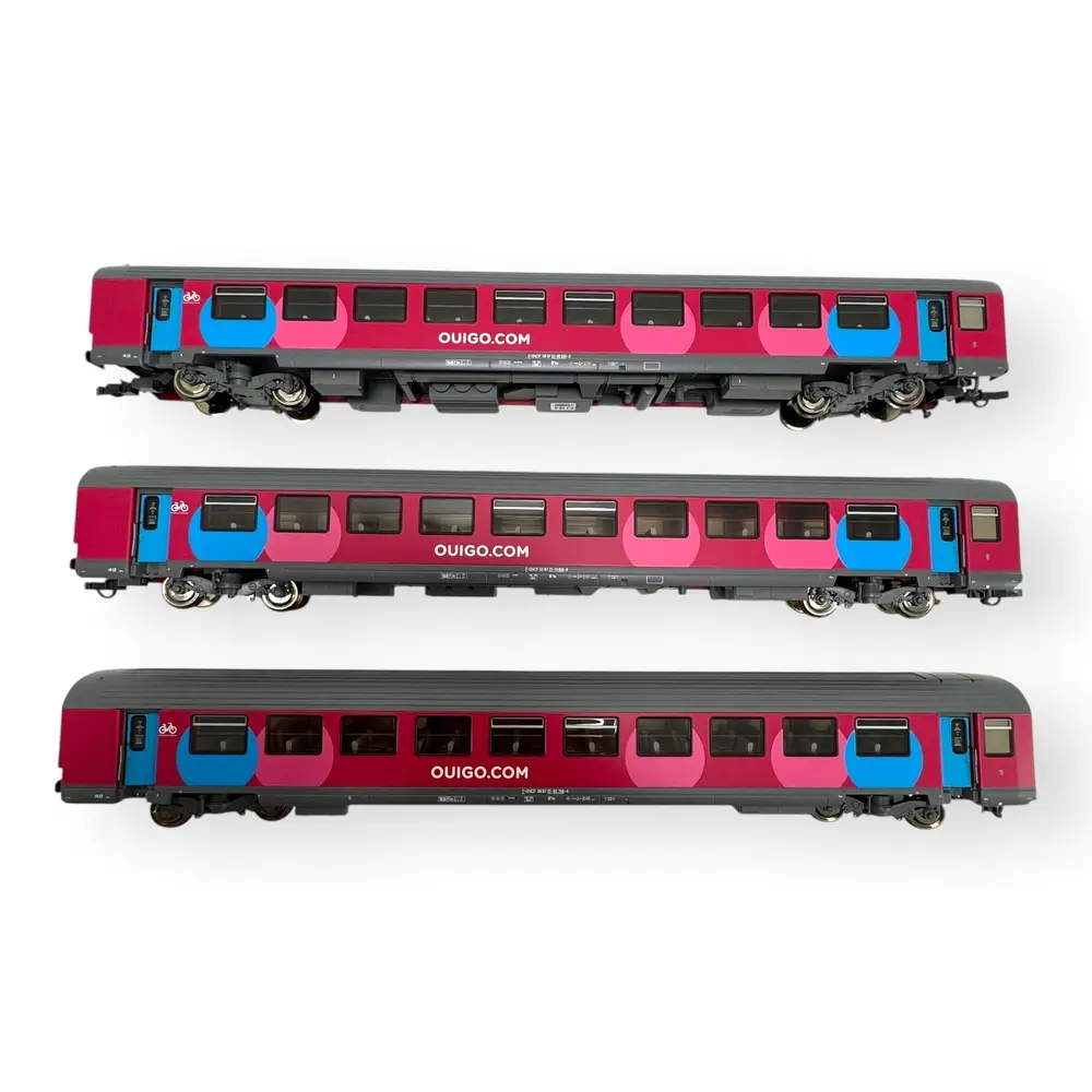 Coffret de 3 voitures corail - Roco 6200025 - SNCF - HO 1/87 - EP. VI - 2