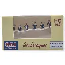 Lot de 6 conducteurs peints et décorés SAI 391 - HO : 1/87 - 2