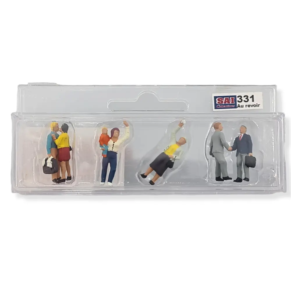 Lot de 7 personnages "Scénette d'adieu" hommes et femmes SAI 331 - HO : 1/87 - 2
