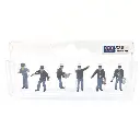 Lot de 6 personnages Cheminots s en uniforme bleu SAI 335 - HO : 1/87 - 2