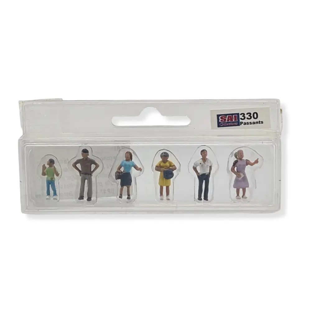 Lot de 6 personnages, passants hommes et femmes SAI 330 - HO : 1/87 - 2