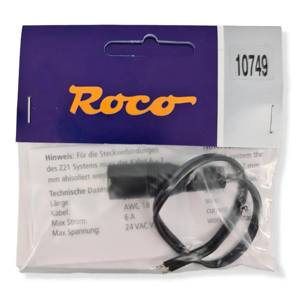 Adaptateur de prise CC - Roco 10749 - 200 mm - 2
