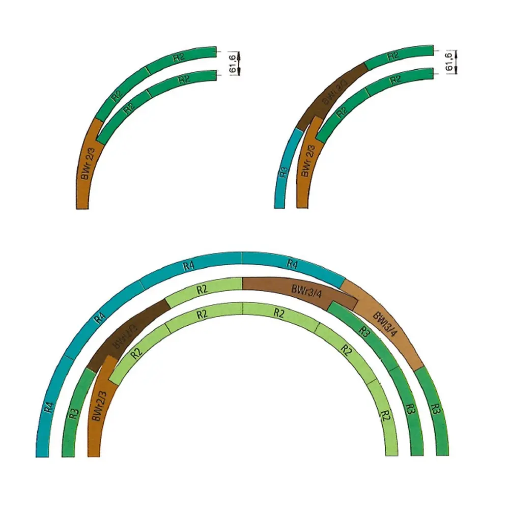 Rail Courbe - R2 1/4 358mm 7.5° - ROCO 42408 - HO 1/87 - Code 83 [ROCO LINE] - 4