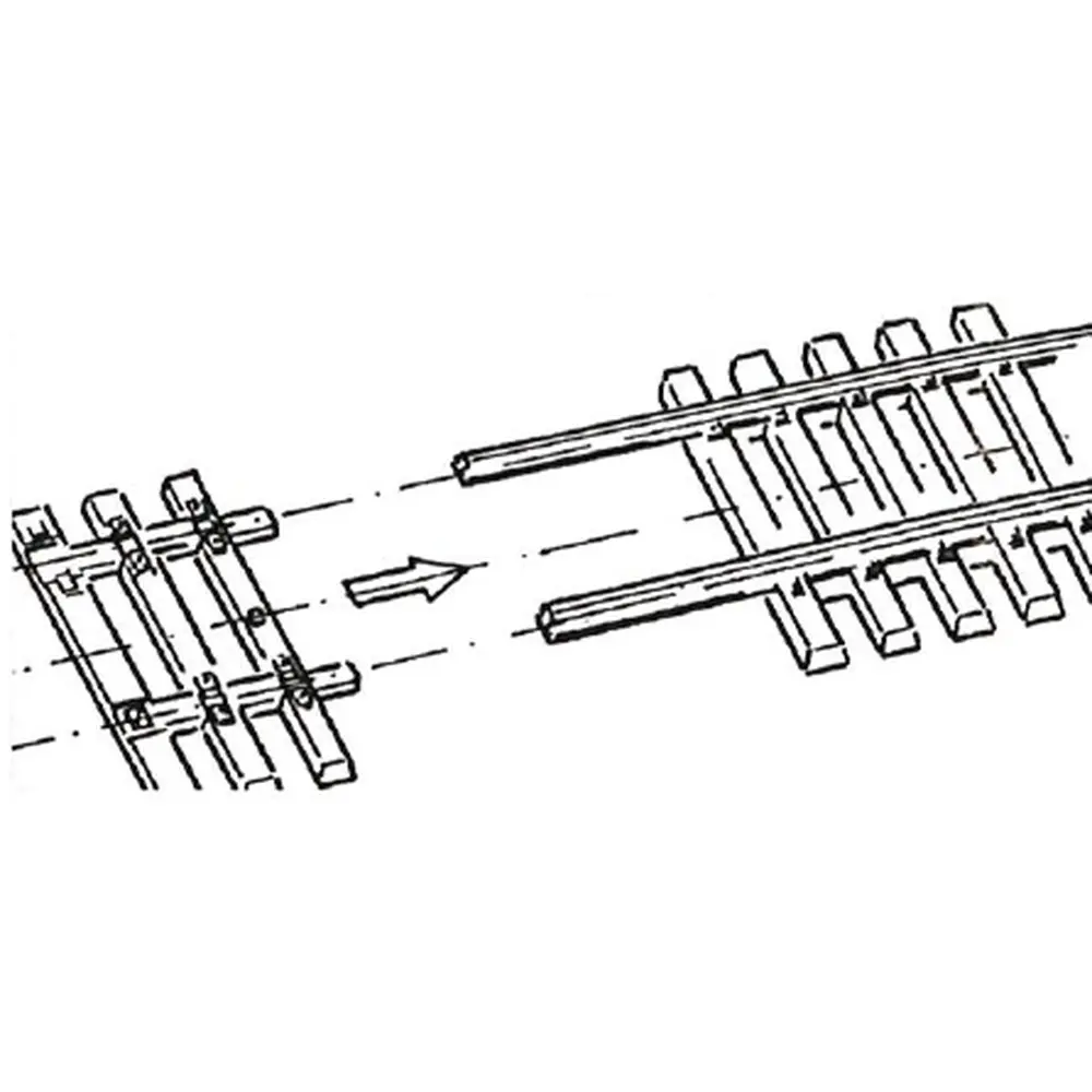 Boite de 12 extrémités de traverses en bois - Roco 42600 - HO 1/87 - Code 83 - 2