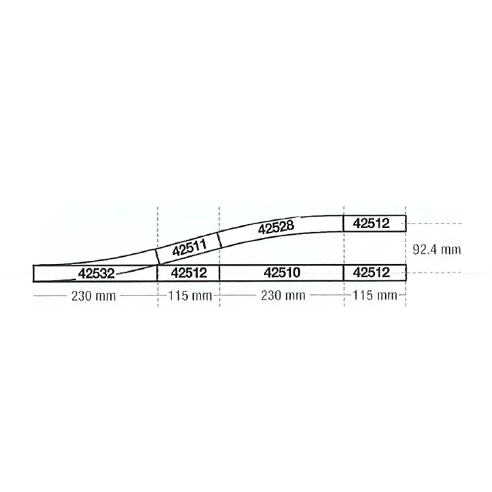 Rail Droit DG1 Traverses Bois - 119 mm - ROCO 42511 - HO 1/87 - Code 83 [ROCO LINE] - 2