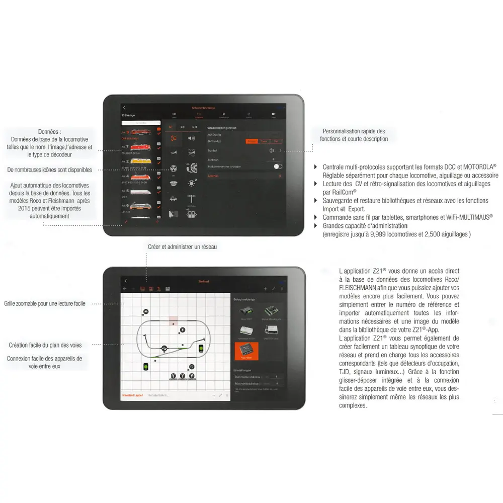 Centrale Digitale Z21 Noire XL grandes échelles - Roco 10870 - 5