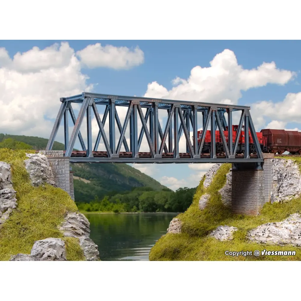 Pont à caisson VOLLMER 47801 en acier - N 1/160 - 225 x 38 x 61 mm - 2