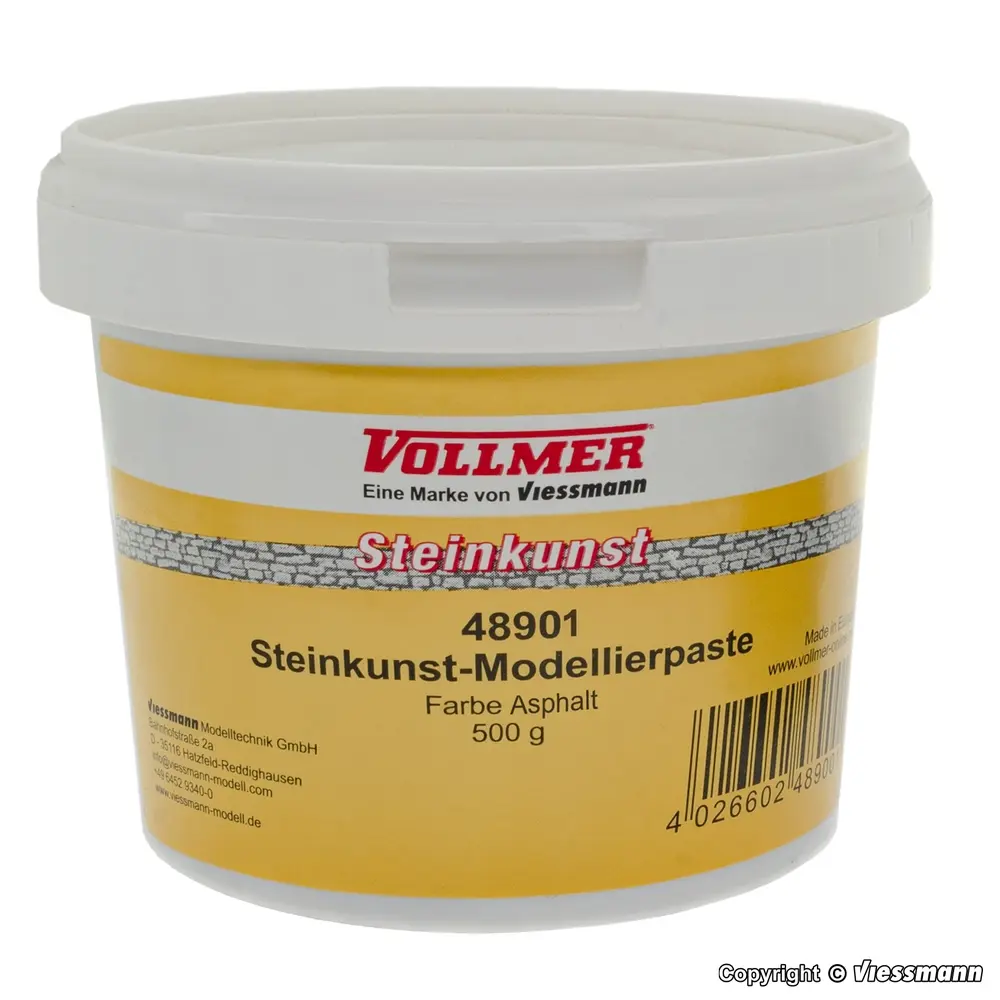 Pâte à modeler Stone Art, couleur asphalte, 500 g - Vollmer 48901  - 3