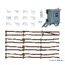 Charrette de berger avec troupeau de moutons - Vollmer 47717 - N 1/160 - 2