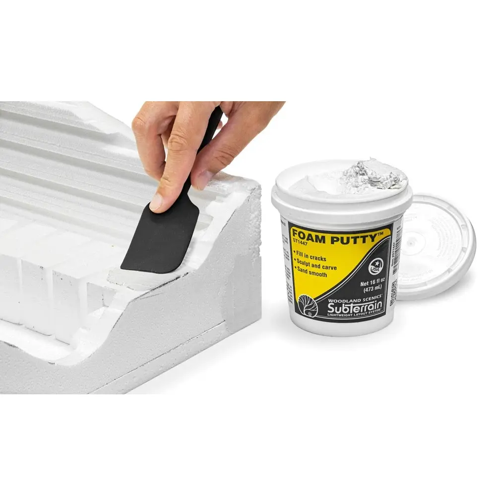 Mousse mastic "Foam Putty" - 473 mL - Woodland Scenics ST1447 - Toutes échelles - 2