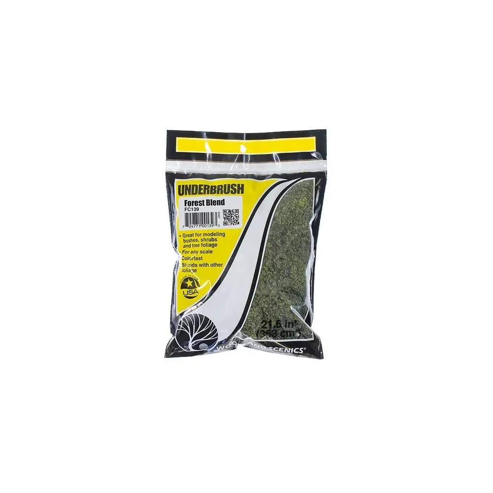 Sachet flocage mélange forestier Woodland Scenics FC139 - HO 1/87 - 353 cm³ - 3