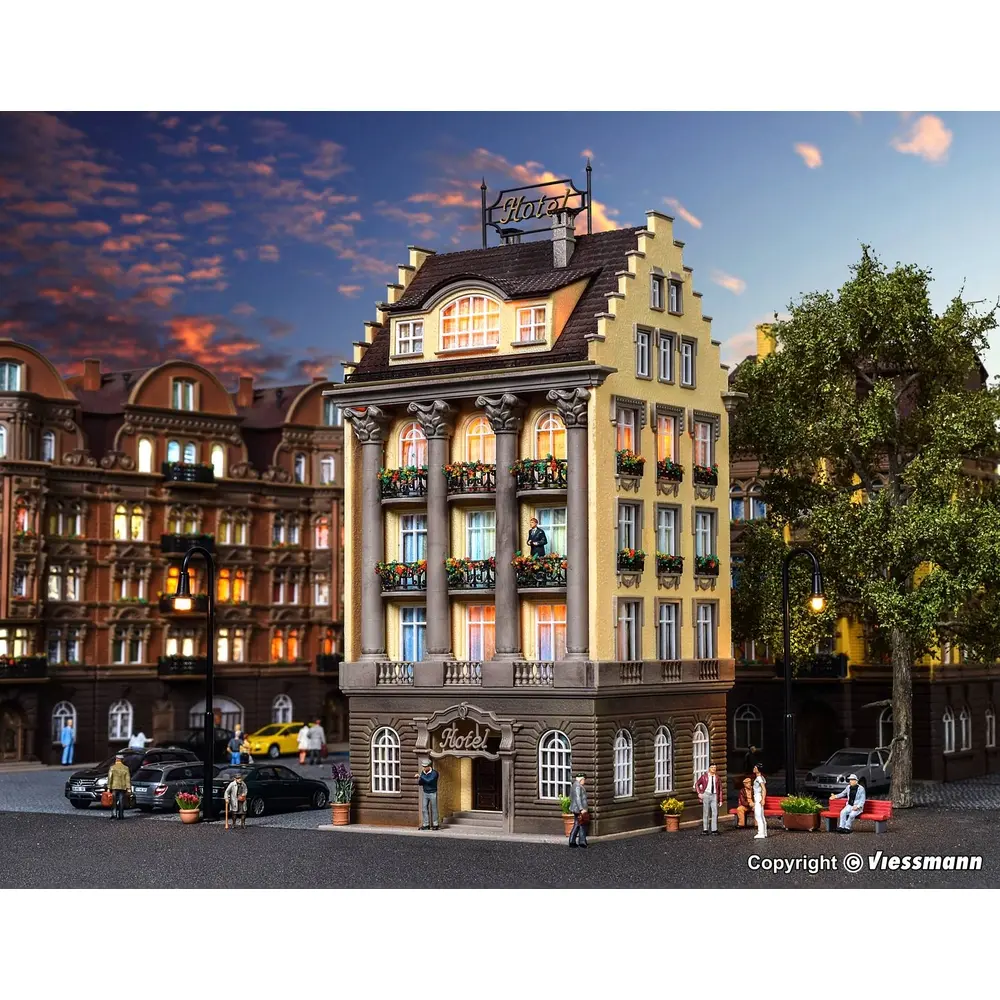 Hôtel romantique 4 faces - VOLLMER 43772 - HO 1/87 - 4