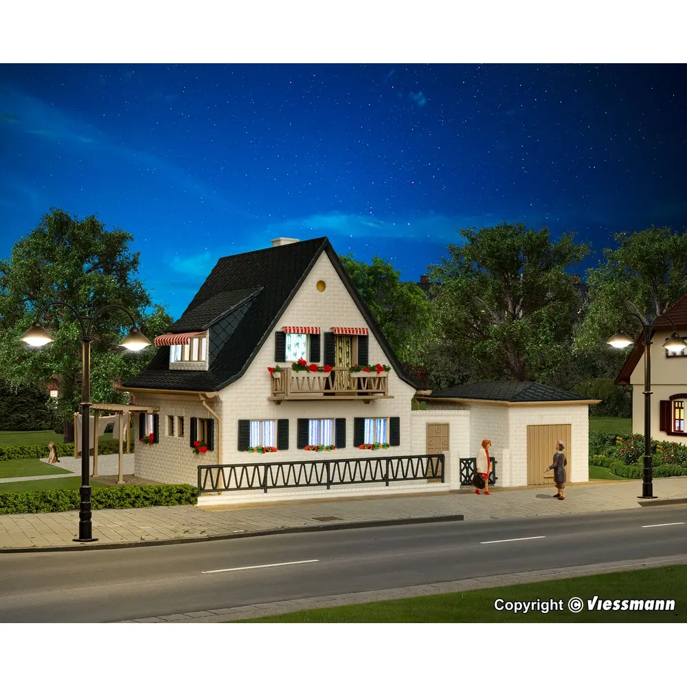 Maison avec garage de campagne - VOLLMER 43718 - HO 1/87 - 4