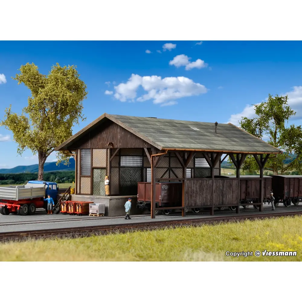 Hangar à marchandises - Vollmer 45700 - HO 1/87 - 260 x 160 x 110 mm - 5