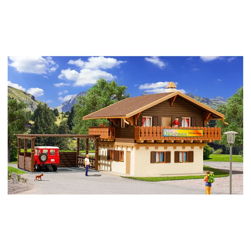 Maison d'hôtes avec abri voiture - Vollmer 43961 - HO 1/87 - 3