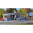 Station service ARAL , Bleu / blanc - VOLLMER 45156 - Échelle HO : 1/87ème - 175 x 150 x 80 mm - 5