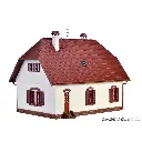 Maison jumelée blanche et marron HO 1/87 - Zone résidentielle - 2