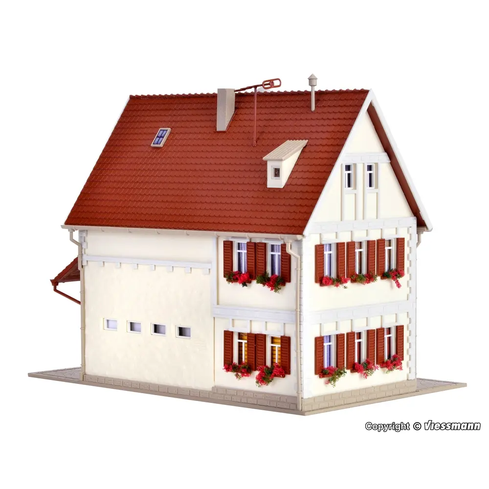 Boulangerie Lang avec intérieur et éclairage LED, kit fonctionnel - Vollmer 43633 - HO 1/87 - 2