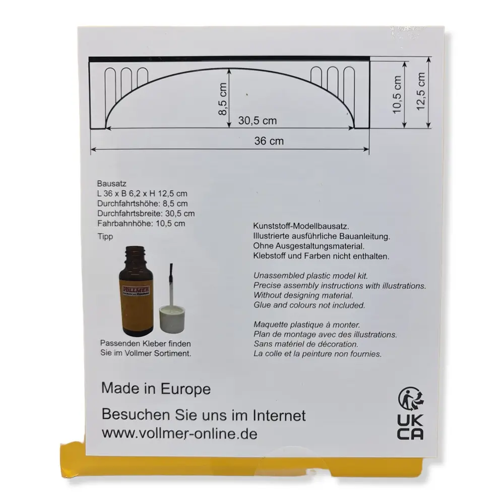 Pont ferroviaire en brique miniature - Vollmer 42549 - HO 1/87 - 5