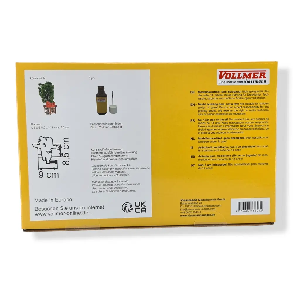 Cabane dans les arbres -  VOLLMER 43601 - HO 1/87 - 90 x 85 x 90 mm - 5