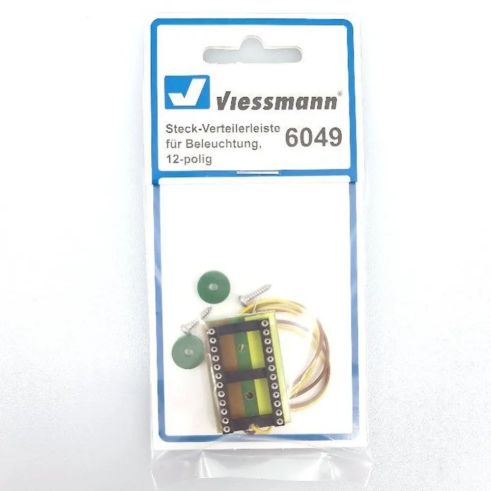 Barette de distribution enfichable Viessmann 6049 - HO 1/87 - 12 pôles - 2