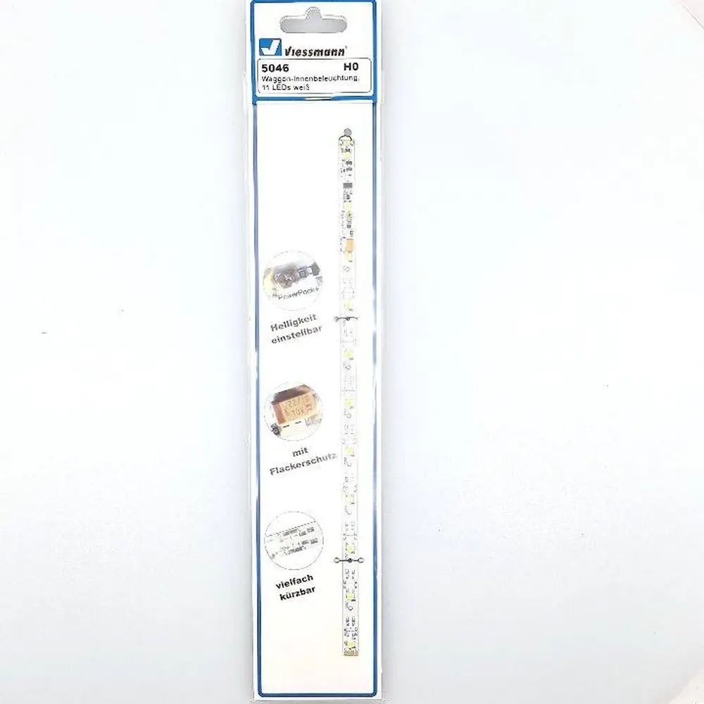 Éclairage intérieur pour voiture Viessmann 5046 - HO 1/87 - 11 LED blanc chaud - 2