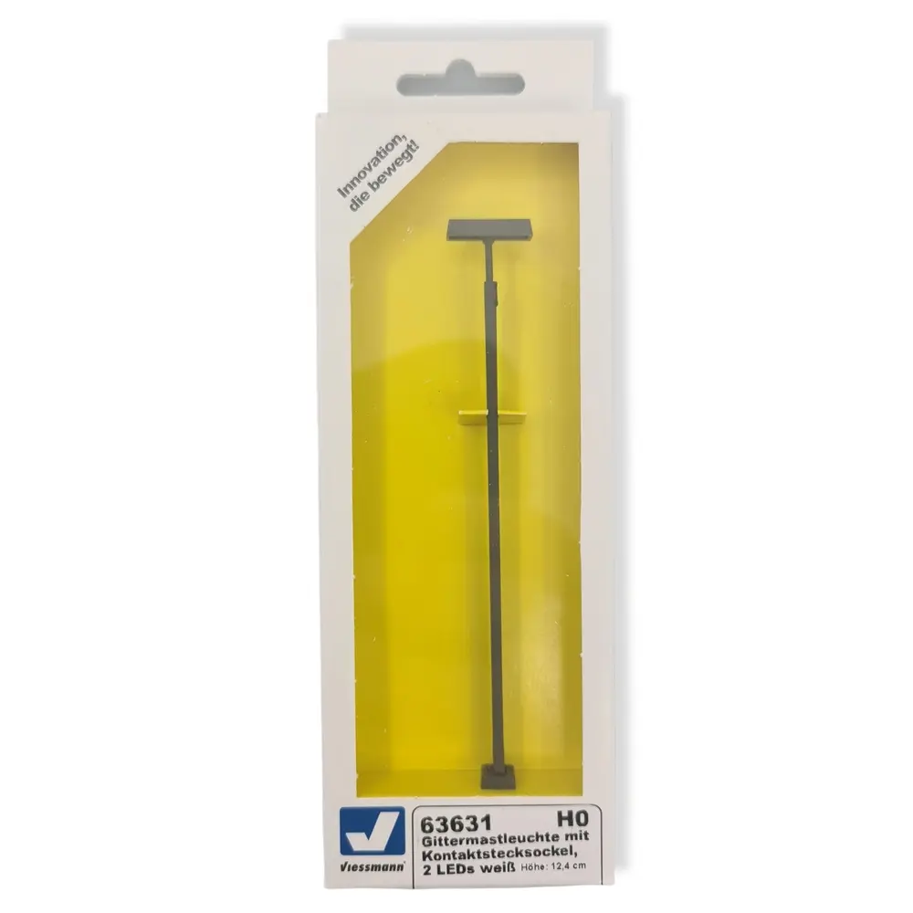 Feu type mât en treillis, double éclairage LED Viessmann 63631 - HO 1/87 - 2