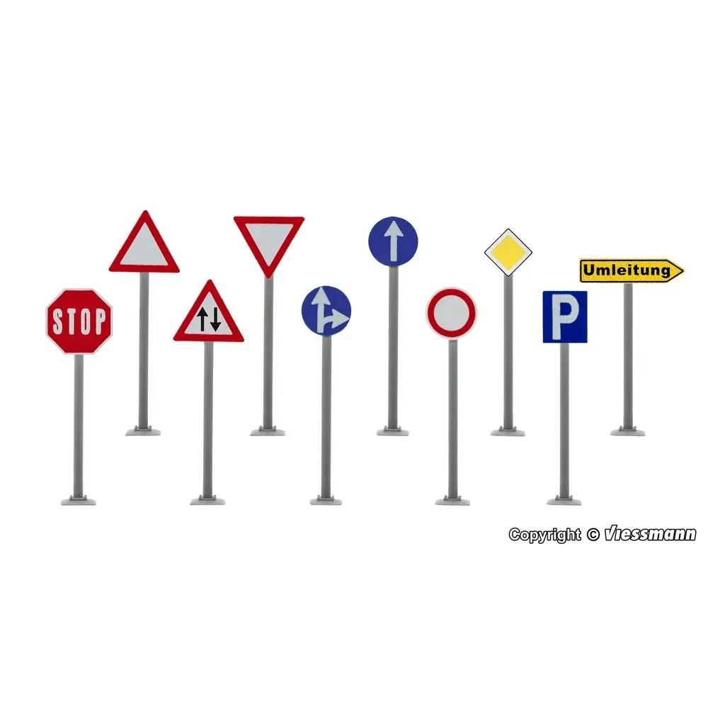 Coffret déco Panneaux de signalisation - Vollmer 45160 - HO 1/87  - 2