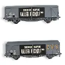 Set 2 wagons couvert EVS IK - Trains160 16047 - N 1/160 - SNCF - Ep III - 3