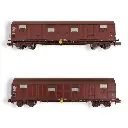 Set 2 wagons couverts Gass 9-16 - TRAINS160 16021 - N : 1/160 - SNCF - EP. IV  - 3