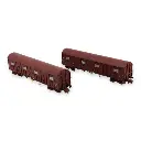 Set de 2 wagons couverts Gass 9-16 - Trains160 16022 - N 1/160 - SNCF - Ep IV/V - 2R - 2