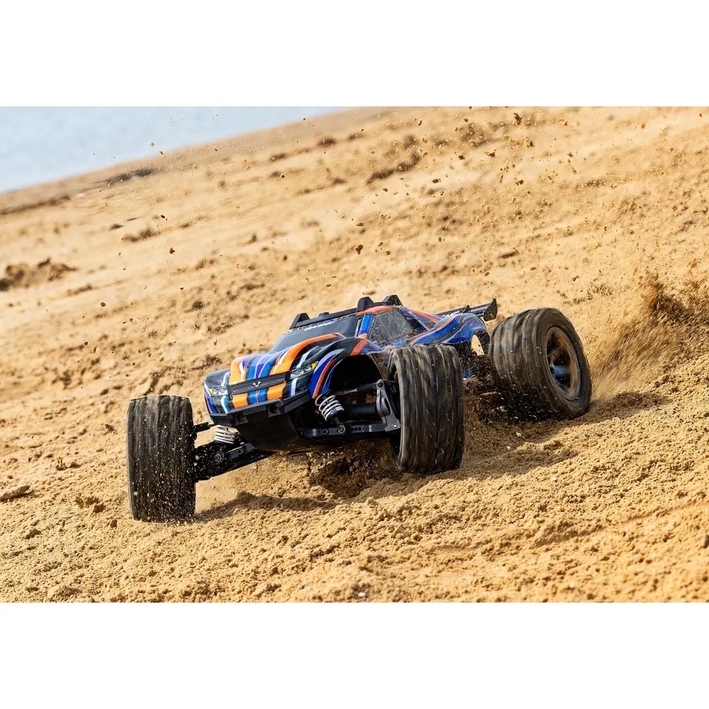 Rustler 4x4 HD VXL Brushless 3S Clipless TSM RTR - Traxxas 67376-4-ORNG - 1/10 - 4