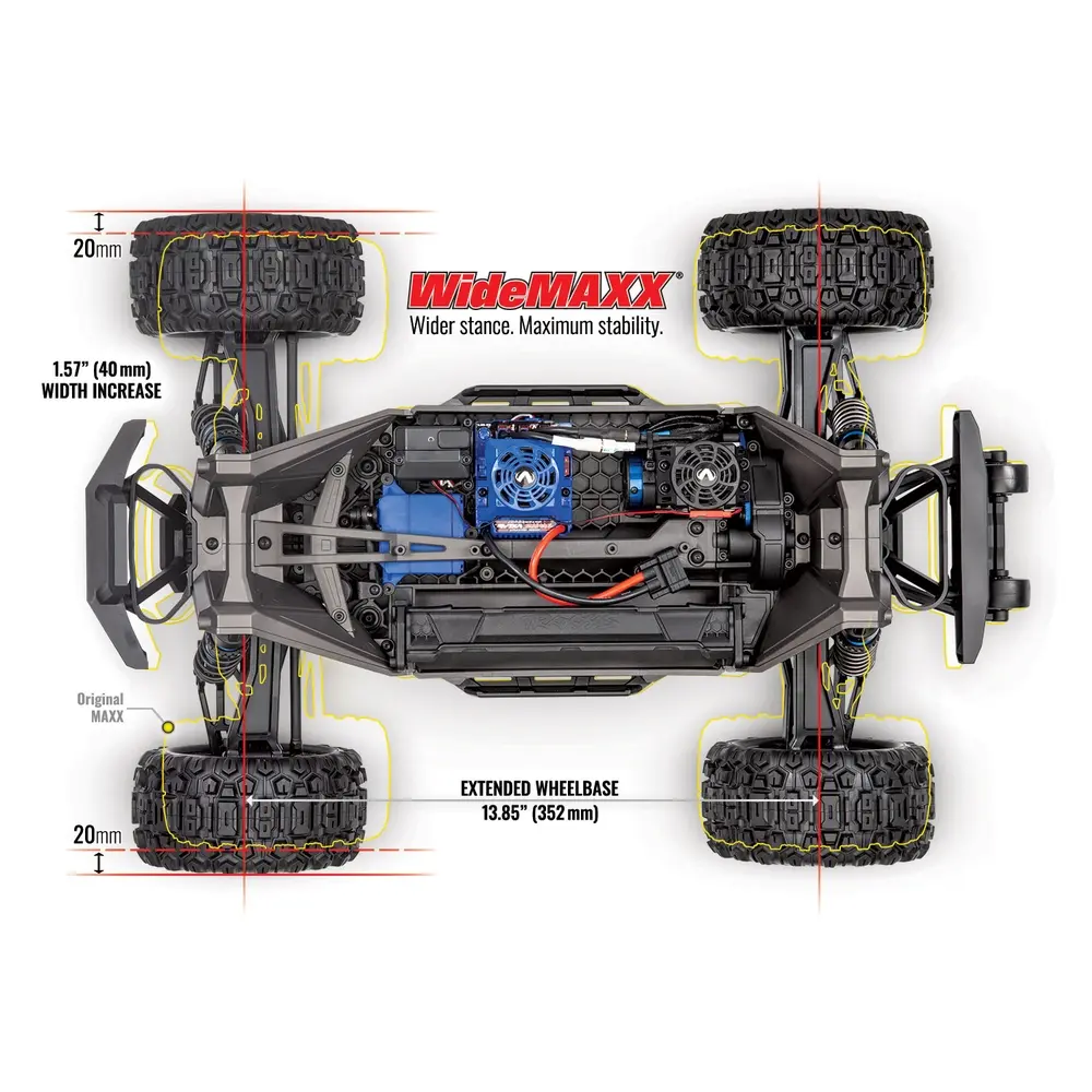 Monster Truck - WideMaxx 4x4 4S brushless RTR - Traxxas 89086-4-RNR - 1/10 - 5